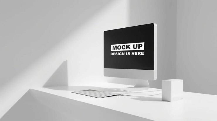 Mockup de la pantalla Mockup del monitor Mockup la pantalla digital Mockup PSD Mockup iMac Mockup Mockup para PC