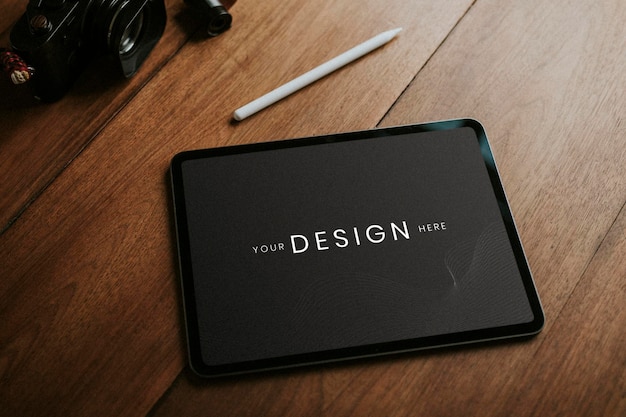 Mockup de pantalla de papel de pared psd para tabletas digitales