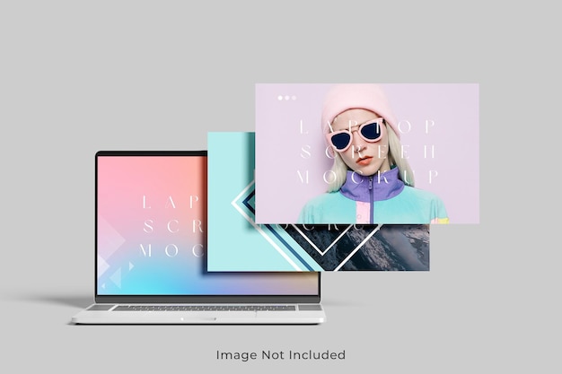 PSD mockup de pantalla de portátil