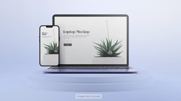 Mockup de pantalla de portátil