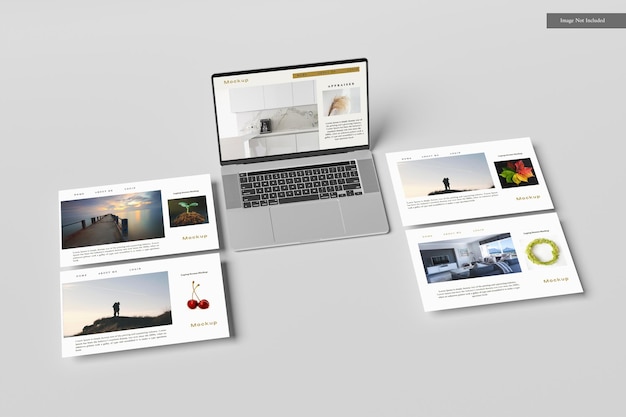 Mockup de pantalla de portátil