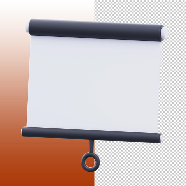 PSD mockup de la pantalla de proyección 3d