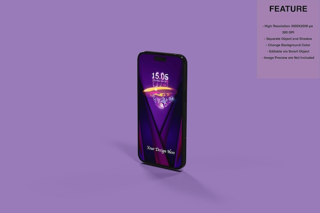 Mockup de pantalla de smartphone