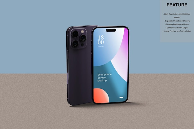 Mockup de pantalla de smartphone