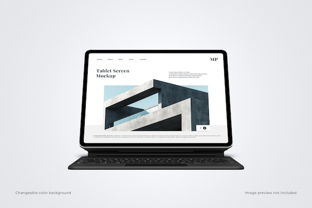 PSD mockup de la pantalla de la tableta
