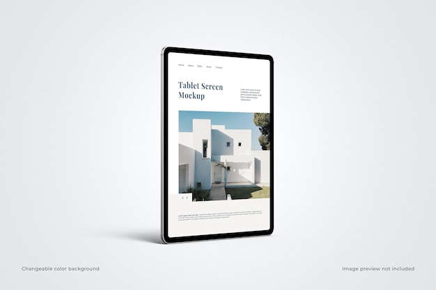 PSD mockup de la pantalla de la tableta