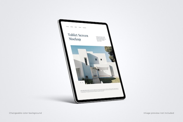 PSD mockup de la pantalla de la tableta