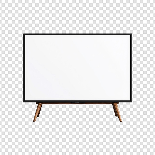 Mockup de pantalla de televisión inteligente aislado en un fondo transparente