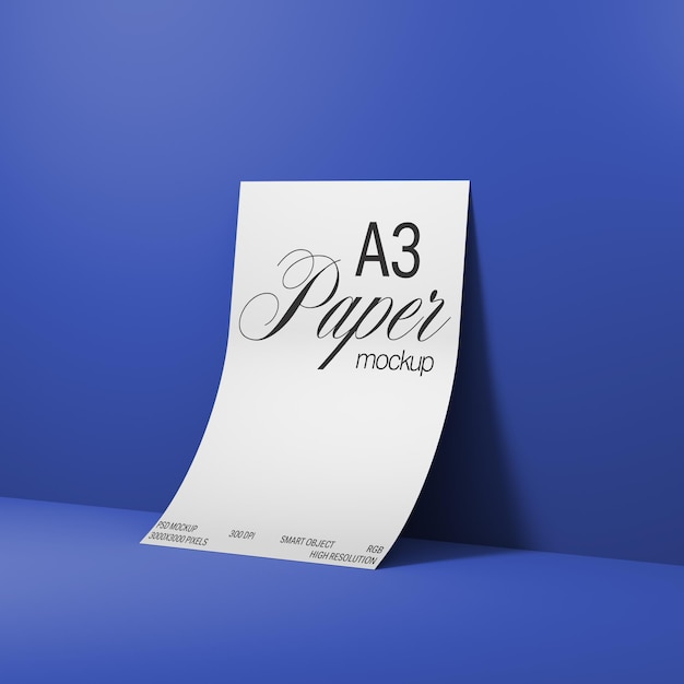 Mockup en papel a3