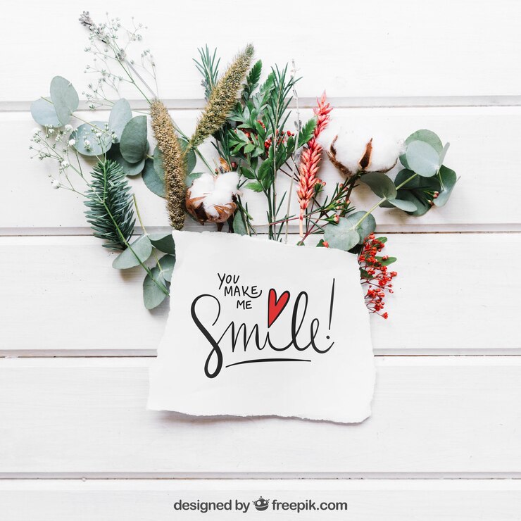PSD mockup de papel en hojas y ramas