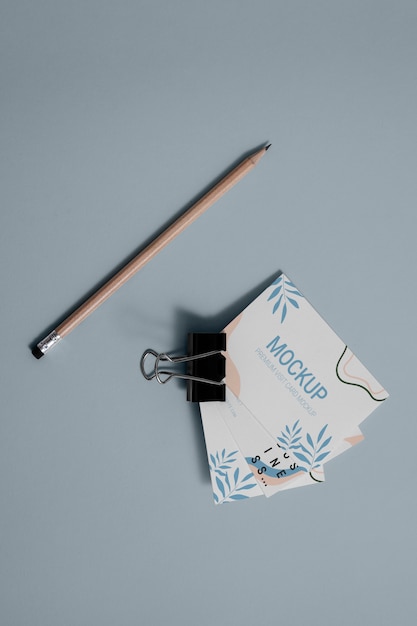 PSD mockup de papel con plantilla de clip