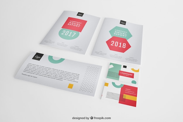 PSD mockup de papelería