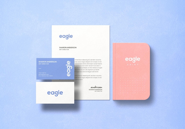 PSD mockup de papelería