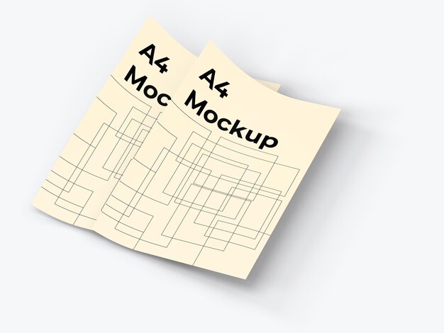 Mockup de papeles A4 para múltiples propósitos