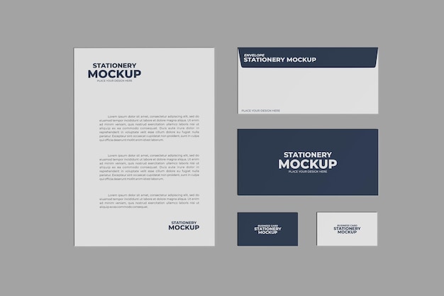 Mockup de papeterie en format PSD