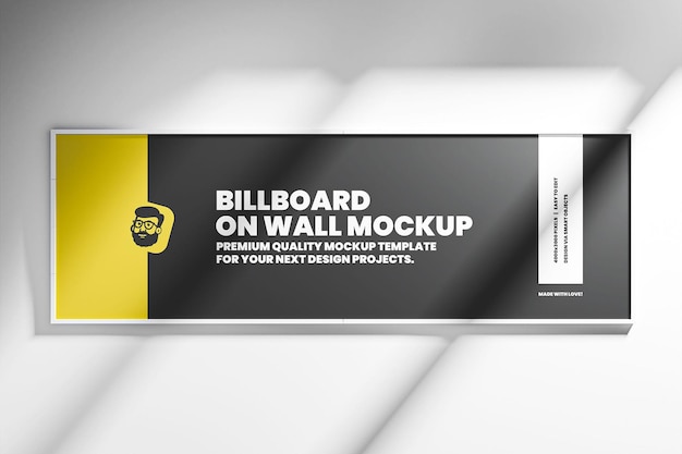 PSD mockup de la pared del cartel