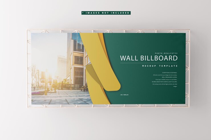 PSD mockup de la pared del cartel