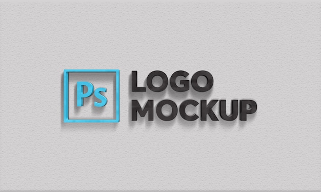 Mockup De Pared De Logotipo 3D Psd