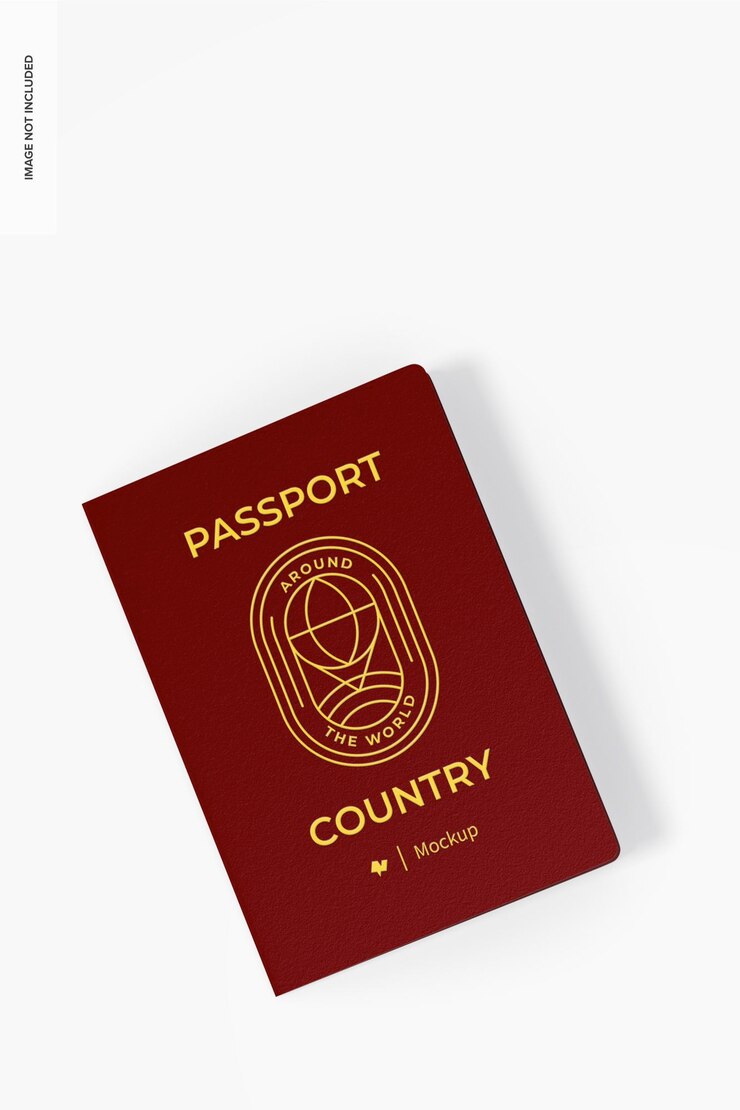 PSD mockup de pasaportes, con boleto