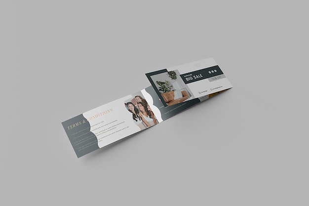 Mockup de paysage à trois fois Dl