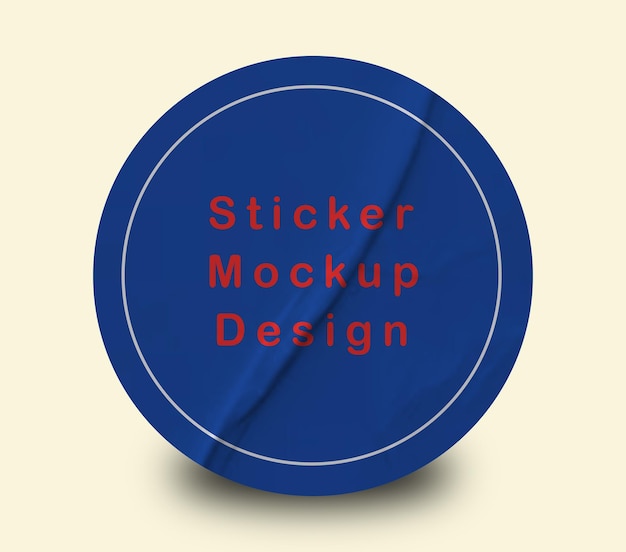 Mockup de la pegatina de textura de PSD