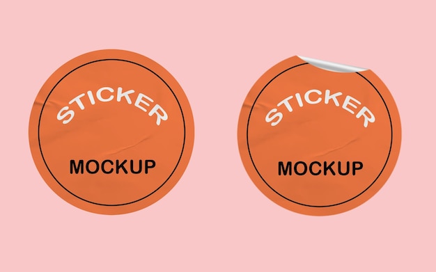 Mockup de la pegatina de textura