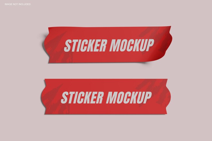 PSD mockup de las pegatinas