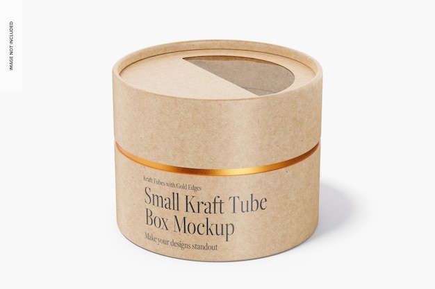 Mockup de una pequeña caja de tubos Kraft
