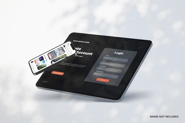 Mockup per amplificatori per smartphone e tablet
