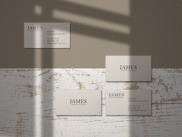 Mockup per biglietti da visita