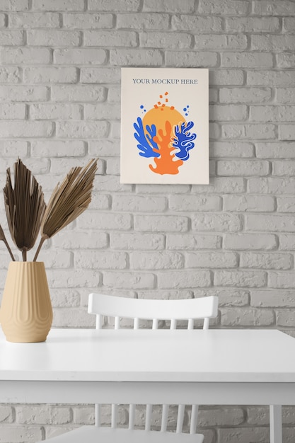 Mockup per cartellone pubblicitario per interni