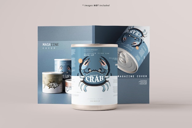 Mockup per lattine e riviste facili da aprire