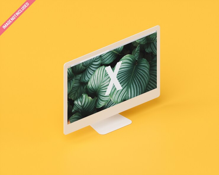 PSD mockup perangkat warna mono