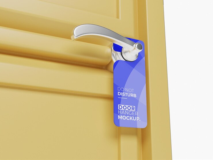 Mockup de percha de puerta