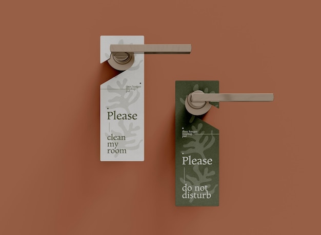 Mockup de percha de puerta