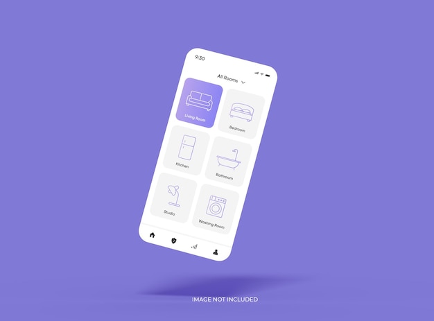 Mockup personalizzabile con schermi di telefoni cellulari separati per il rendering 3d di presentazione dell'app ui ux