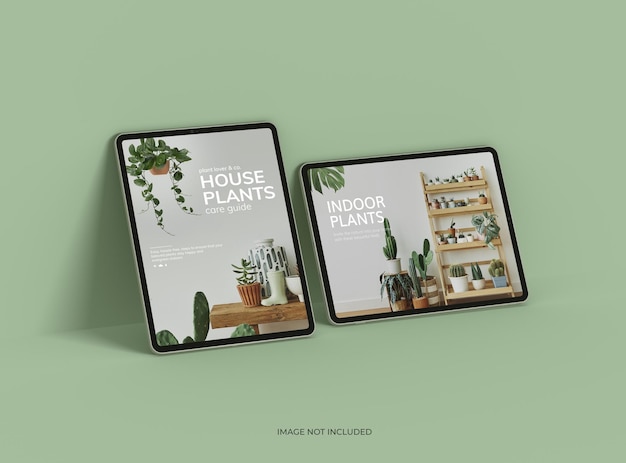 Mockup personalizzabile di un tablet di lusso con design dello schermo modificabile per UIUX Product Showcase 3D Render
