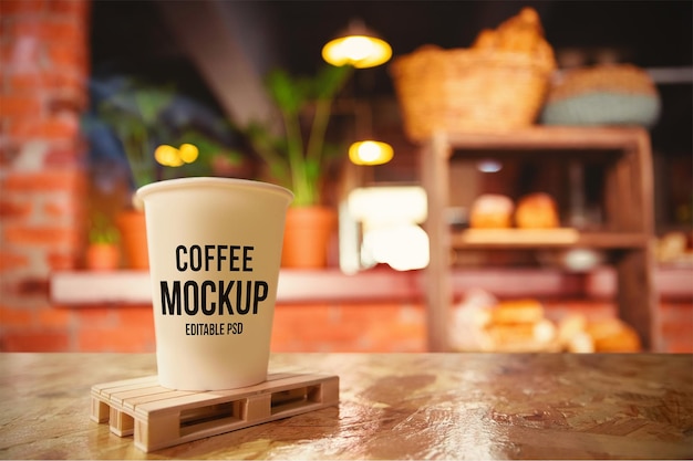 Mockup Photoshop tazza di caffè