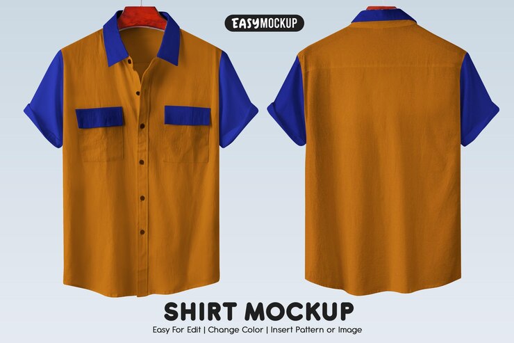 PSD mockup plantilla t shrit uniforme corto