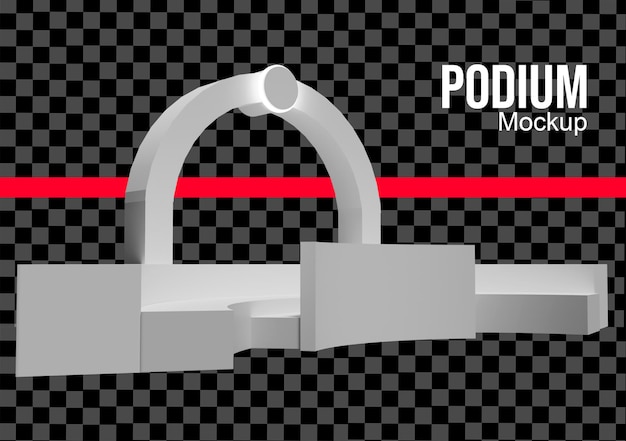 Mockup de podio 3D para presentación y visualización