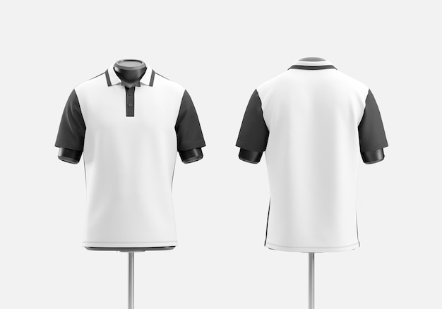 Mockup de polo : vue de face et de dos