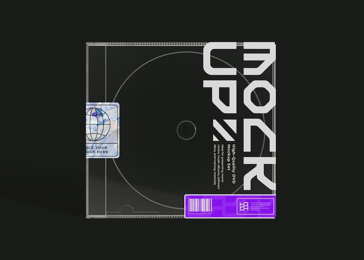 PSD mockup de la portada del disco blu ray