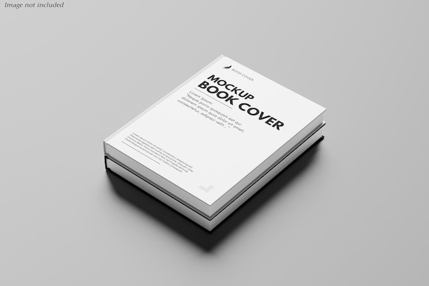 Mockup de portada de libro limpio en una superficie gris