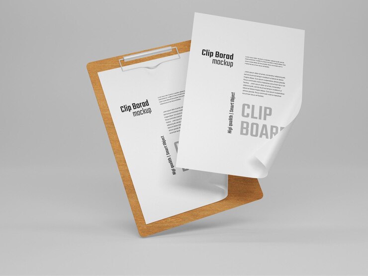 Mockup de portapapeles