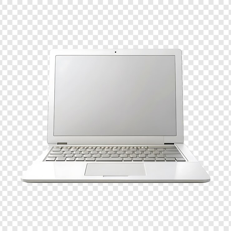 PSD mockup de portátil aislado en un fondo transparente