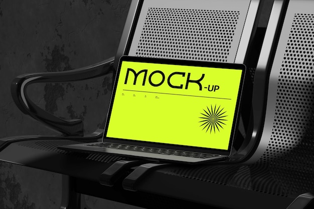 Mockup de portátil realista y completamente editable