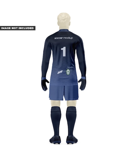 Mockup de portero de fútbol masculino