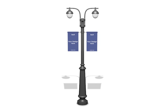 Mockup del poste del signo