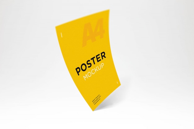 Mockup de poster colorido