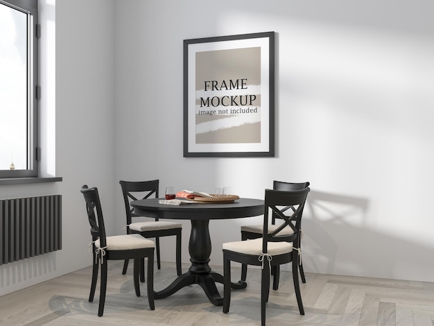 Mockup poster frame in interni in stile country